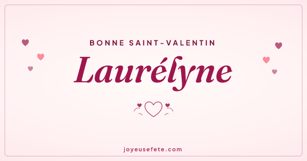Image « Bonne Saint-Valentin Laurélyne » au format large