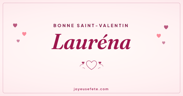 Image « Bonne Saint-Valentin Lauréna » au format large