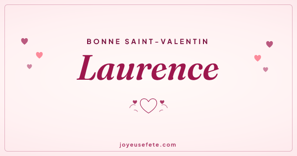 Image « Bonne Saint-Valentin Laurence » au format large
