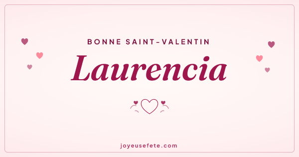 Image « Bonne Saint-Valentin Laurencia » au format large