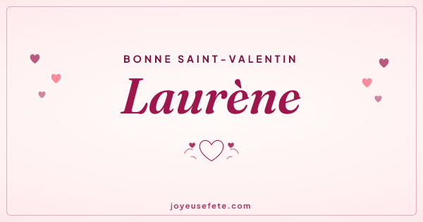 Image « Bonne Saint-Valentin Laurène » au format large