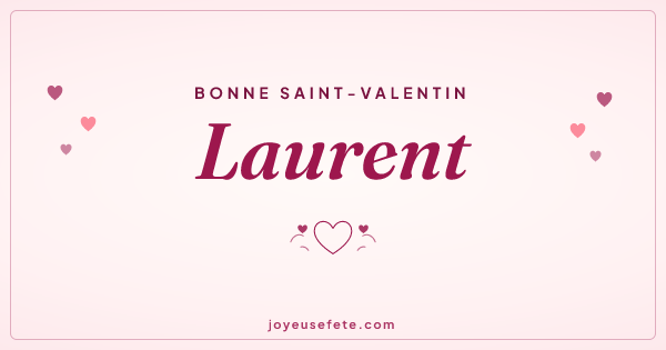 Image « Bonne Saint-Valentin Laurent » au format large