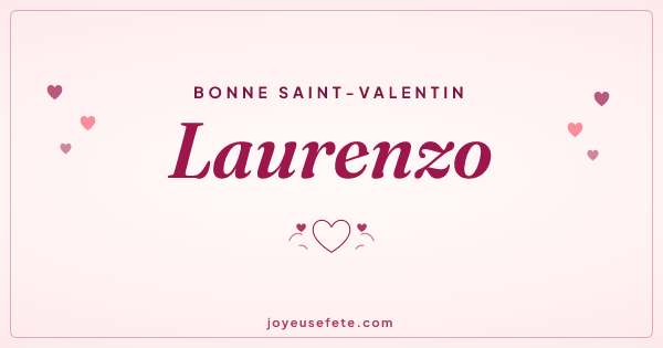 Image « Bonne Saint-Valentin Laurenzo » au format large