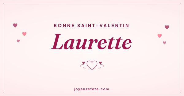 Image « Bonne Saint-Valentin Laurette » au format large