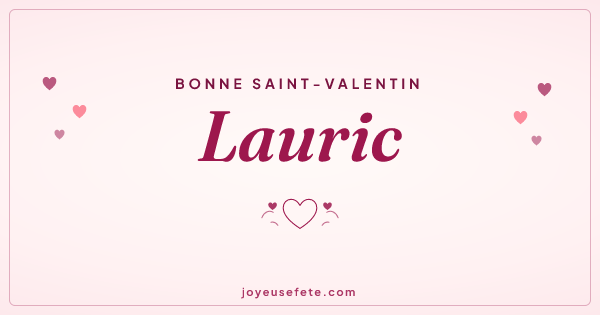 Image « Bonne Saint-Valentin Lauric » au format large