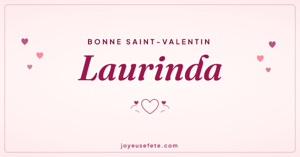 Image « Bonne Saint-Valentin Laurinda » au format large