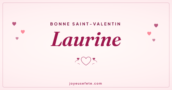 Image « Bonne Saint-Valentin Laurine » au format large