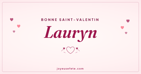 Image « Bonne Saint-Valentin Lauryn » au format large