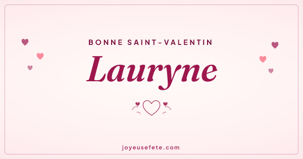 Image « Bonne Saint-Valentin Lauryne » au format large