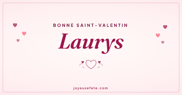 Image « Bonne Saint-Valentin Laurys » au format large