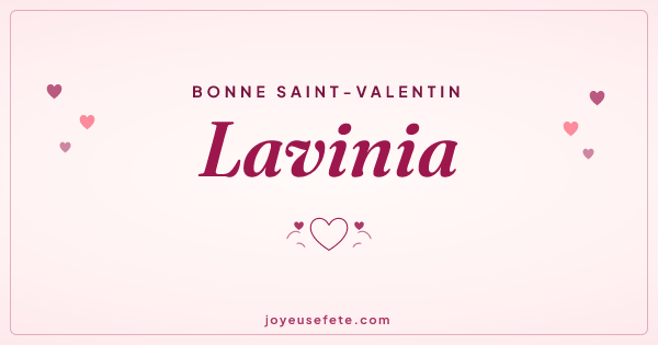 Image « Bonne Saint-Valentin Lavinia » au format large