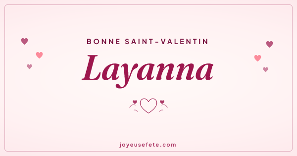 Image « Bonne Saint-Valentin Layanna » au format large