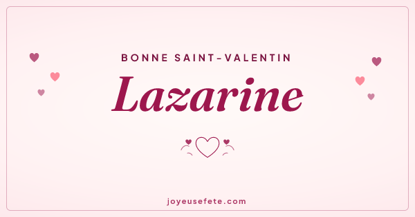 Image « Bonne Saint-Valentin Lazarine » au format large