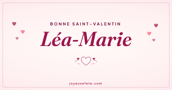 Image « Bonne Saint-Valentin Léa-Marie » au format large