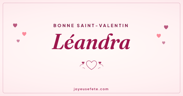 Image « Bonne Saint-Valentin Léandra » au format large