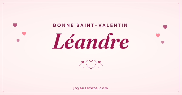 Image « Bonne Saint-Valentin Léandre » au format large