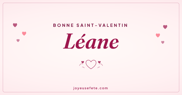 Image « Bonne Saint-Valentin Léane » au format large
