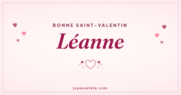 Image « Bonne Saint-Valentin Léanne » au format large