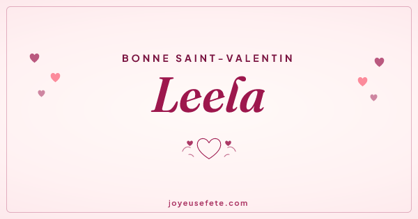 Image « Bonne Saint-Valentin Leela » au format large
