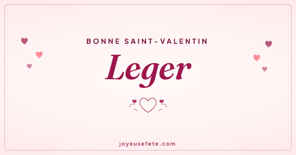 Image « Bonne Saint-Valentin Leger » au format large