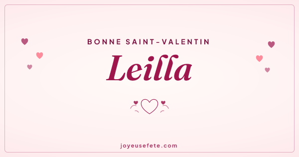 Image « Bonne Saint-Valentin Leilla » au format large