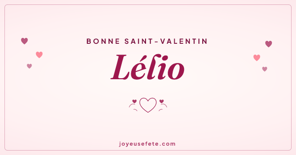 Image « Bonne Saint-Valentin Lélio » au format large