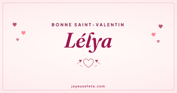 Image « Bonne Saint-Valentin Lélya » au format large