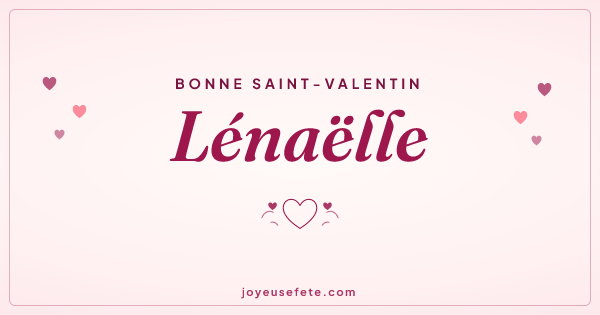 Image « Bonne Saint-Valentin Lénaëlle » au format large
