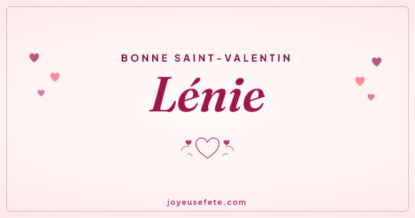Image « Bonne Saint-Valentin Lénie » au format large