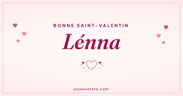 Image « Bonne Saint-Valentin Lénna » au format large