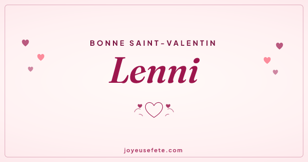 Image « Bonne Saint-Valentin Lenni » au format large