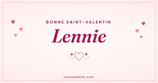 Image « Bonne Saint-Valentin Lennie » au format large