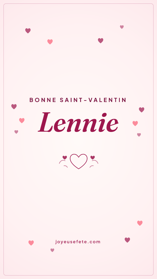 Image « Bonne Saint-Valentin Lennie » au format story