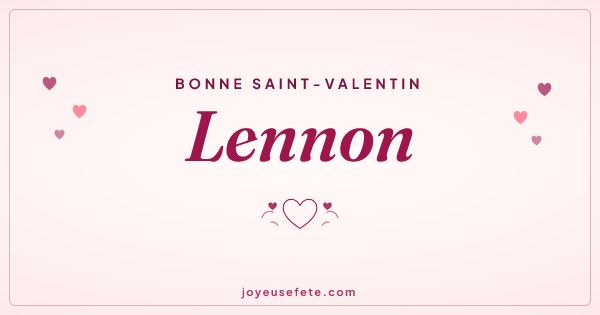 Image « Bonne Saint-Valentin Lennon » au format large