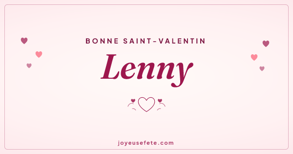 Image « Bonne Saint-Valentin Lenny » au format large