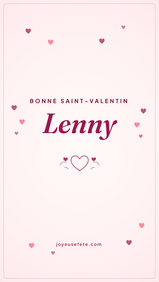Image « Bonne Saint-Valentin Lenny » au format story