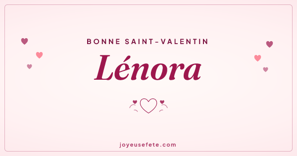 Image « Bonne Saint-Valentin Lénora » au format large