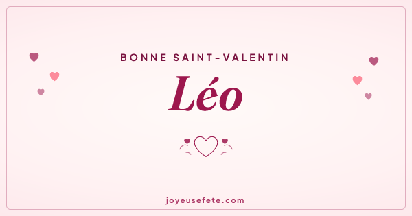 Image « Bonne Saint-Valentin Léo » au format large