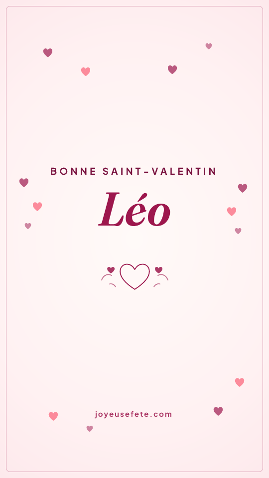 Image « Bonne Saint-Valentin Léo » au format story
