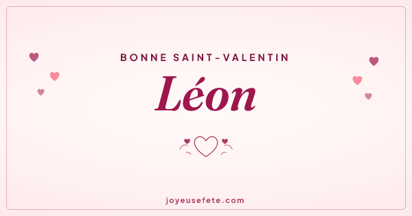 Image « Bonne Saint-Valentin Léon » au format large