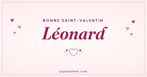 Image « Bonne Saint-Valentin Léonard » au format large