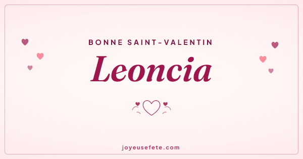 Image « Bonne Saint-Valentin Leoncia » au format large