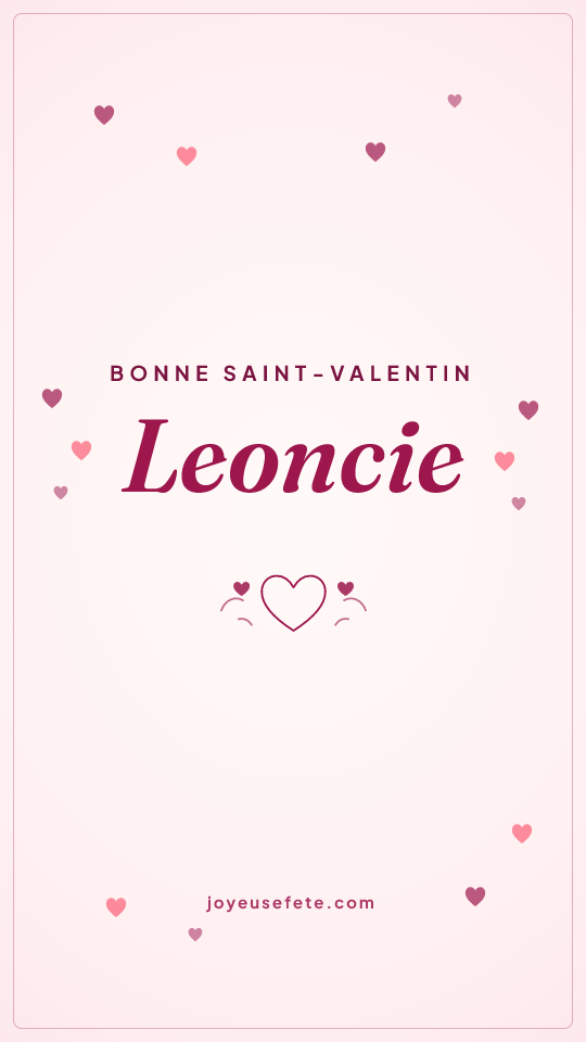 Image « Bonne Saint-Valentin Leoncie » au format story