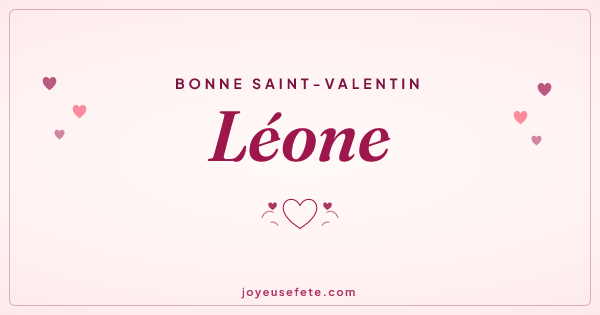 Image « Bonne Saint-Valentin Léone » au format large