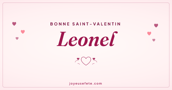 Image « Bonne Saint-Valentin Leonel » au format large