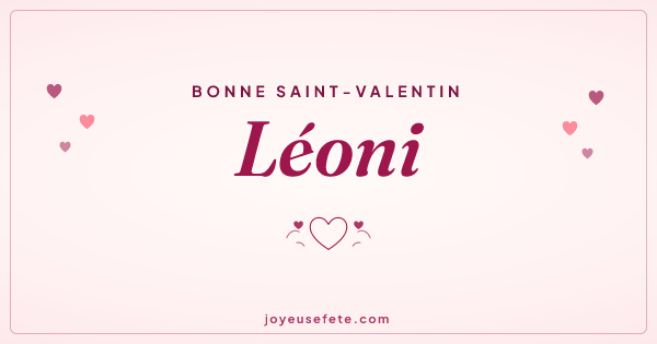 Image « Bonne Saint-Valentin Léoni » au format large