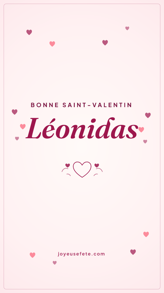 Image « Bonne Saint-Valentin Léonidas » au format story
