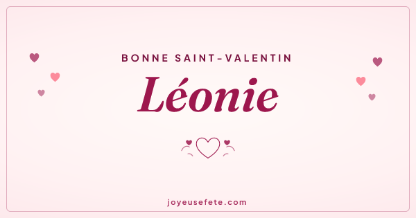 Image « Bonne Saint-Valentin Léonie » au format large