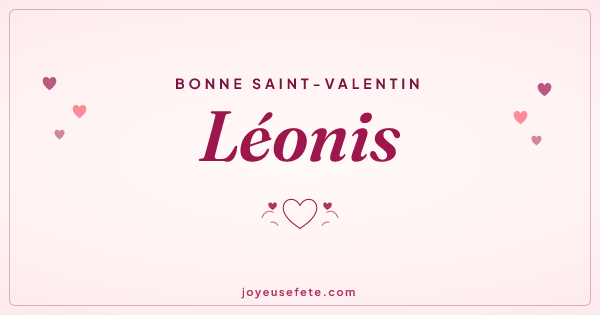 Image « Bonne Saint-Valentin Léonis » au format large