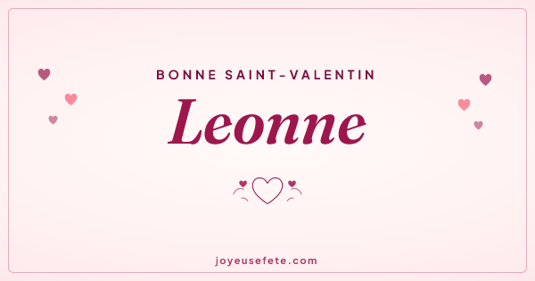Image « Bonne Saint-Valentin Leonne » au format large